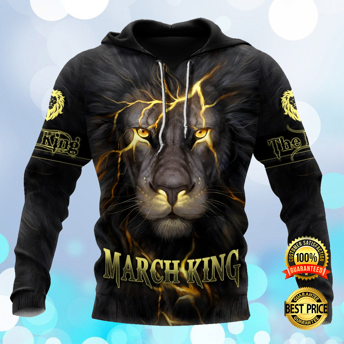 March lion king all over printed 3D hoodie 5