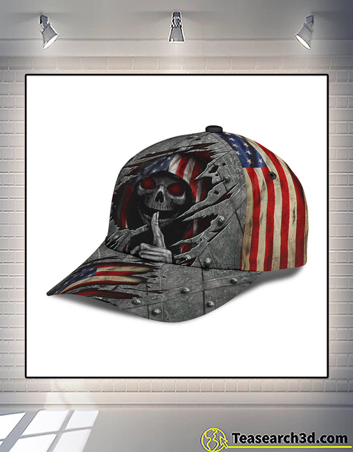 Skull american flag classic cap