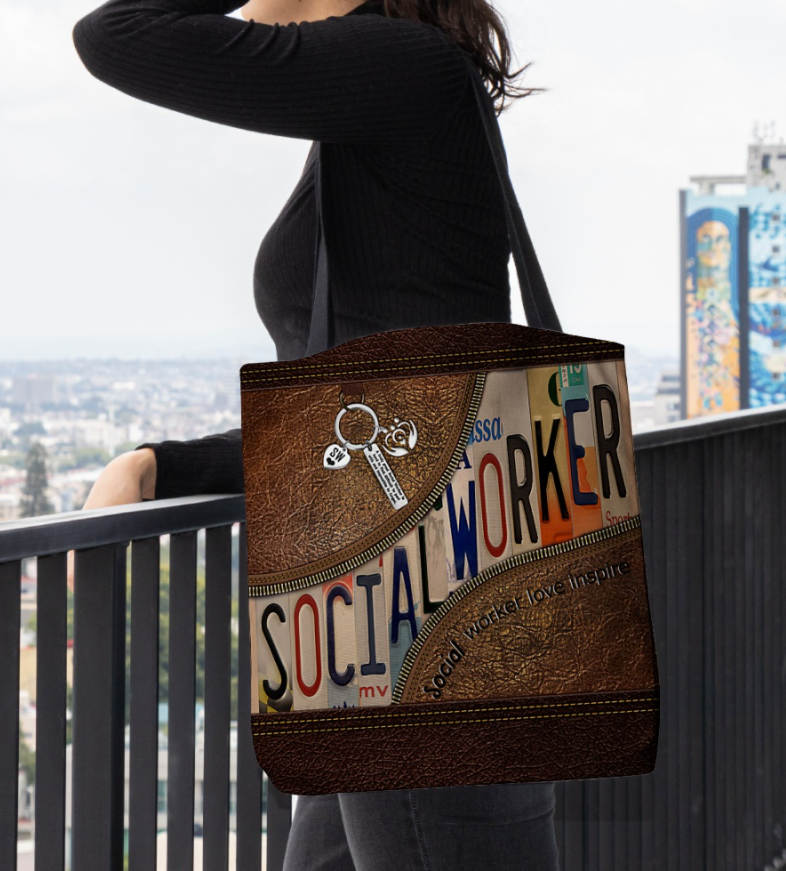 Social Worker Love Inspire Tote Bag 1