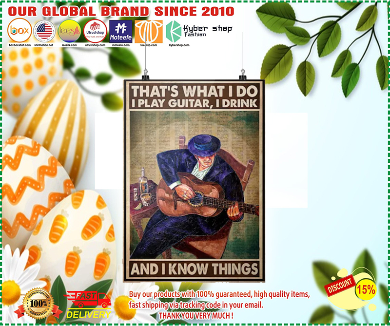 Thats what I do I play guitar I drink and I know things poster