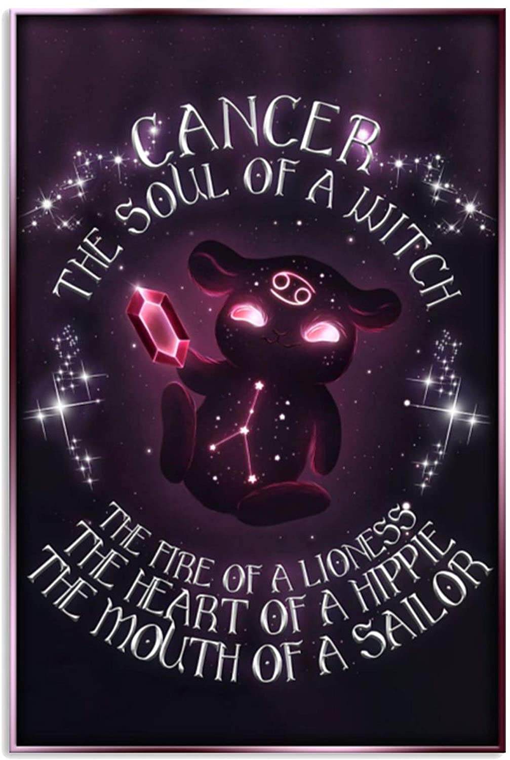 Yoga Cancer The Soul of A Witch The Fire of A Lioness The Heart of A Hippie Poster