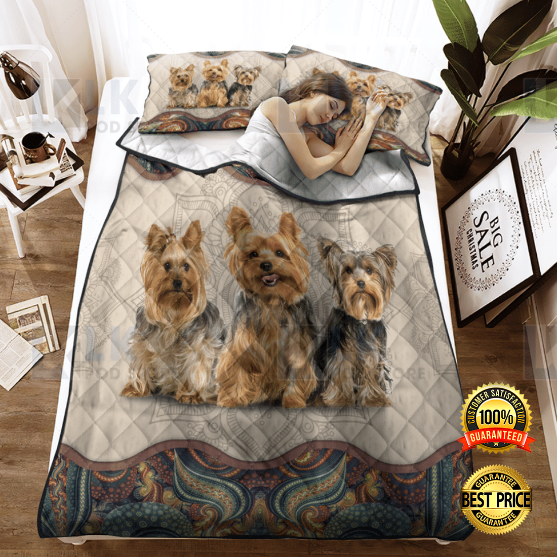Yorkshire Terrier mandala bedding set 4