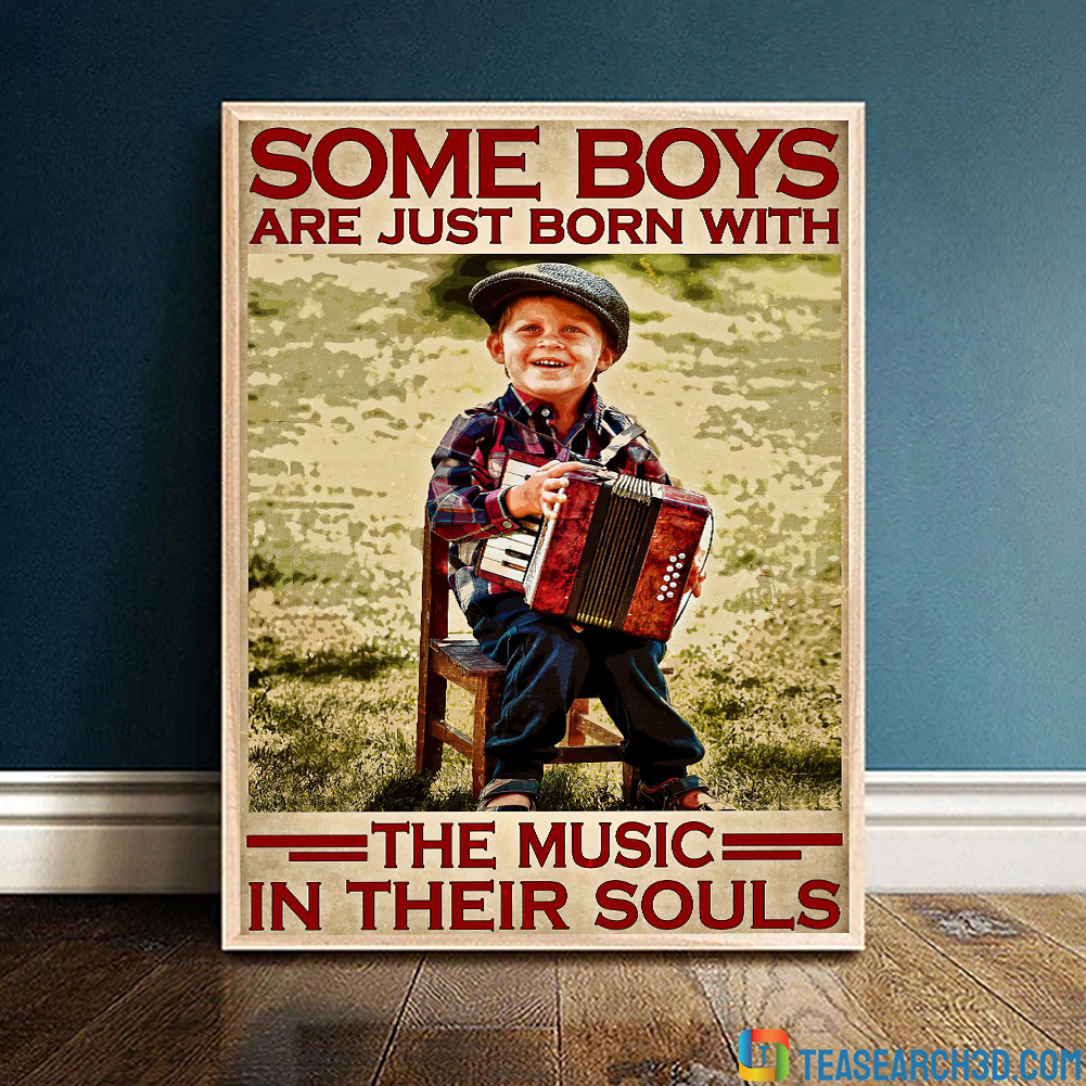 Accordion some boys are just born with the music in their souls poster