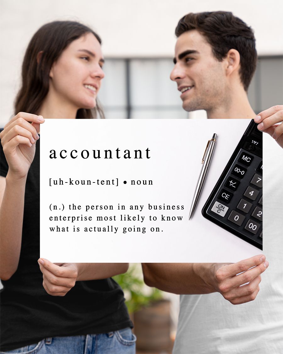 Accountant the person in any business poster
