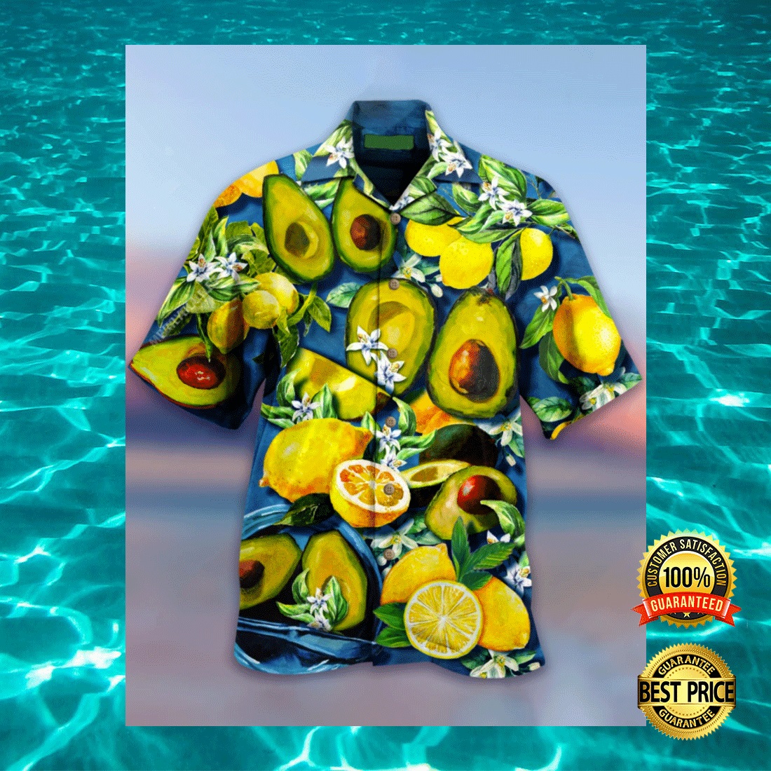 Avocado lemon hawaiian shirt