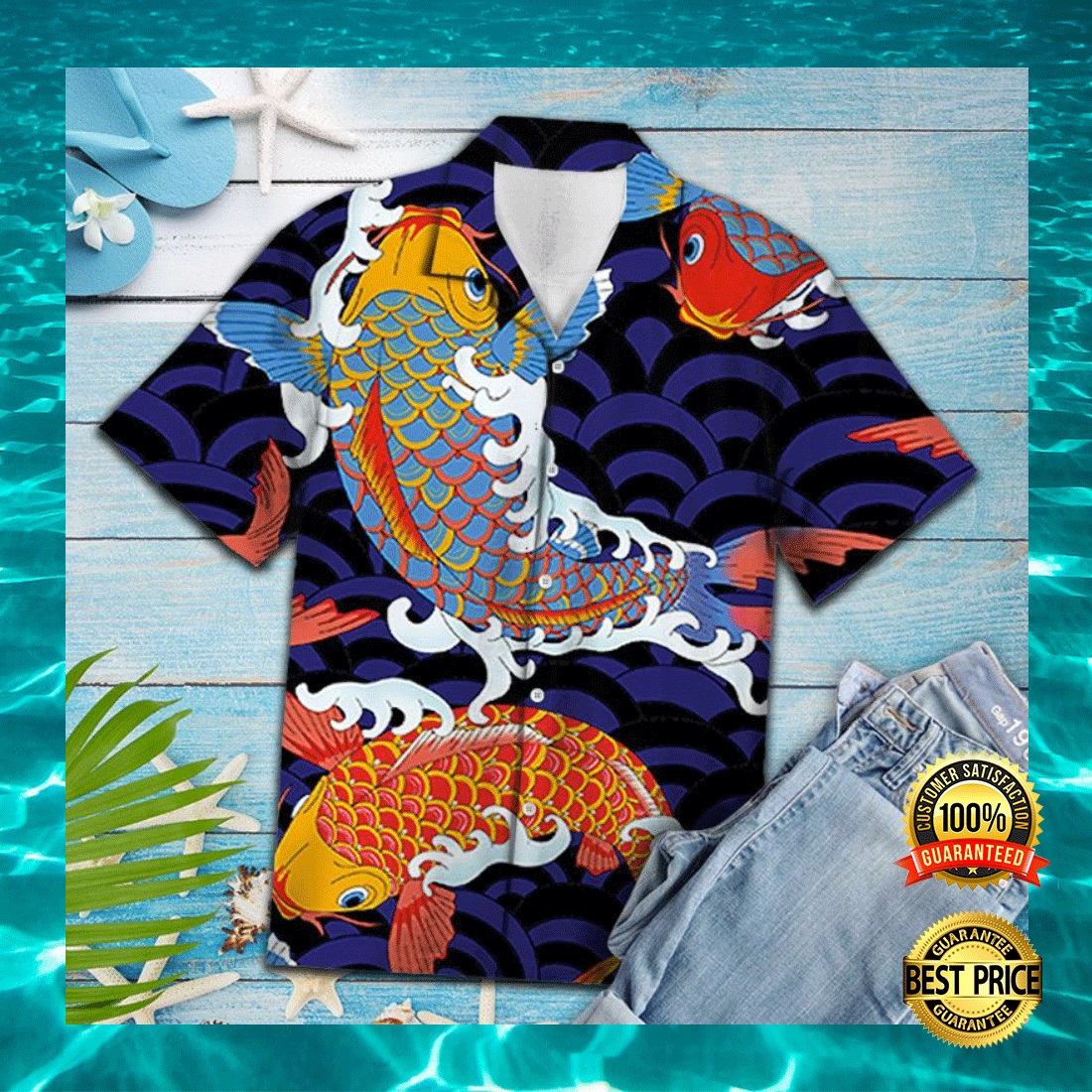 Koi fish hawaiian shirt