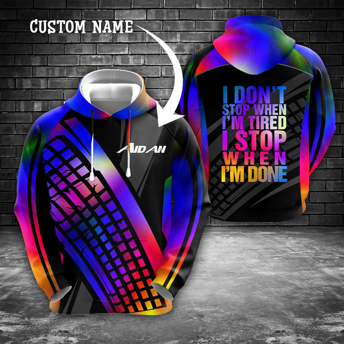 PC gamer I don’t stop when I’m tired I stop when I’m done personalized custom name 3d hoodie
