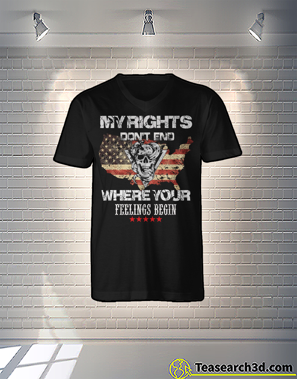 Skull My Rights Don't End Where Your Feelings Begin Shirt