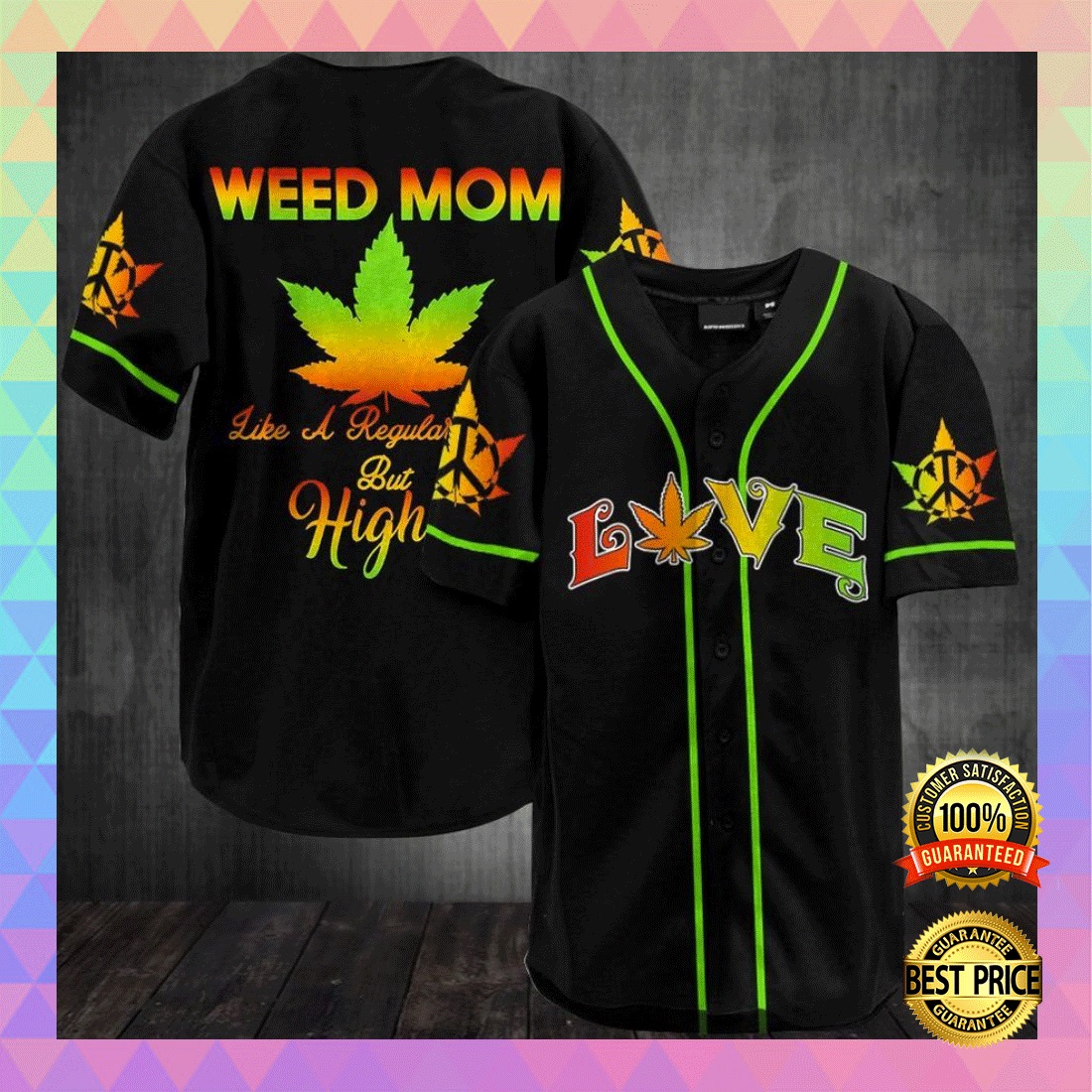 Weed mom like a regular mom but higher baseball jersey44