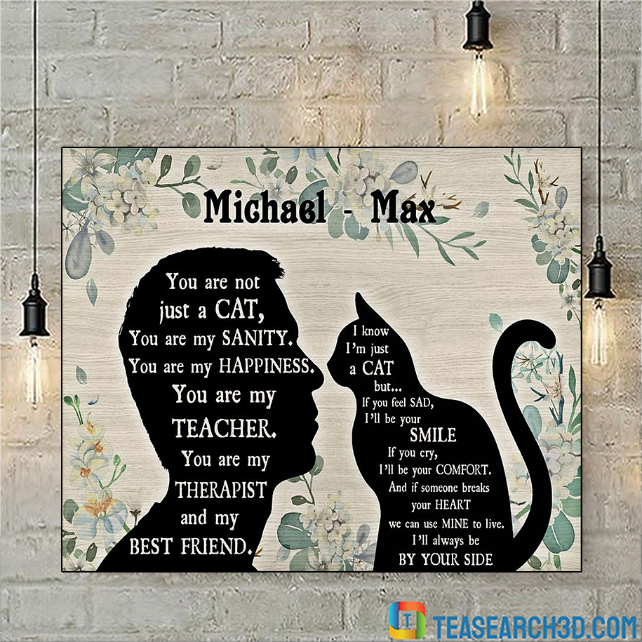 You are not just a Cat personalized male cat lover Poster