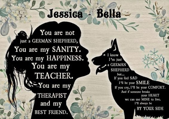 You are not just a German Shepherd personalized custom name poster
