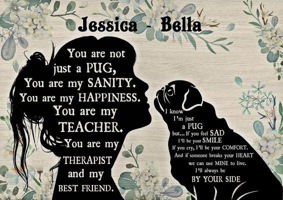You are not just a Pug personalized custom name poster