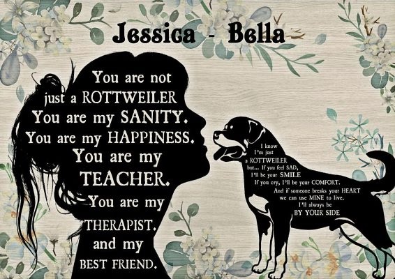 You are not just a Rottweiler personalized custom name poster