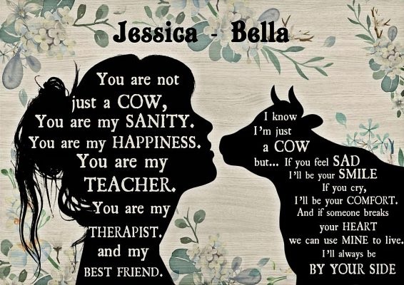 You are not just a cow personalized custom name poster