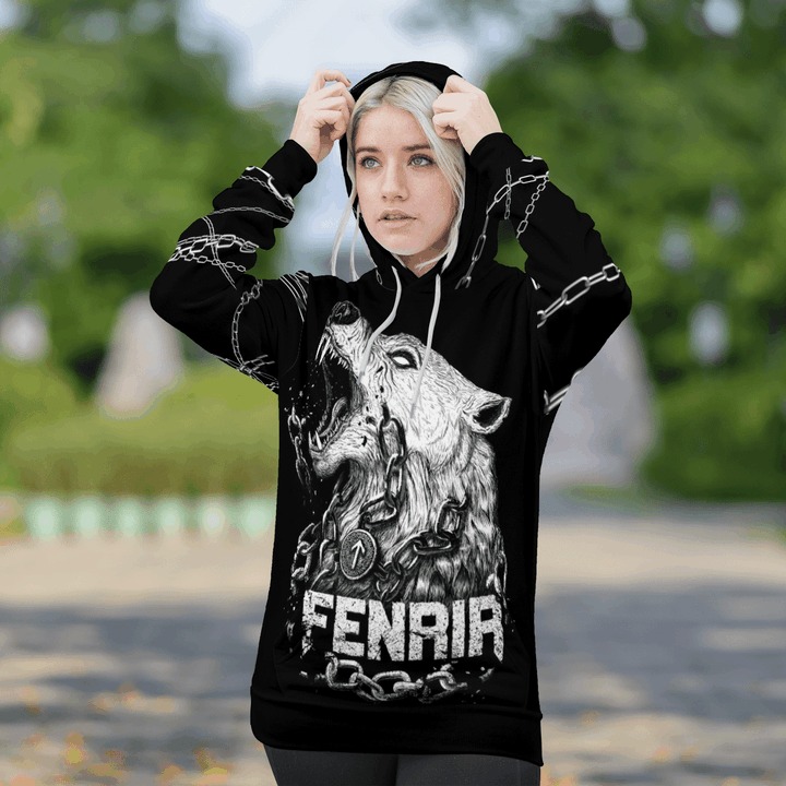 Viking gear fenrir is tired with chains 3D Hoodie
