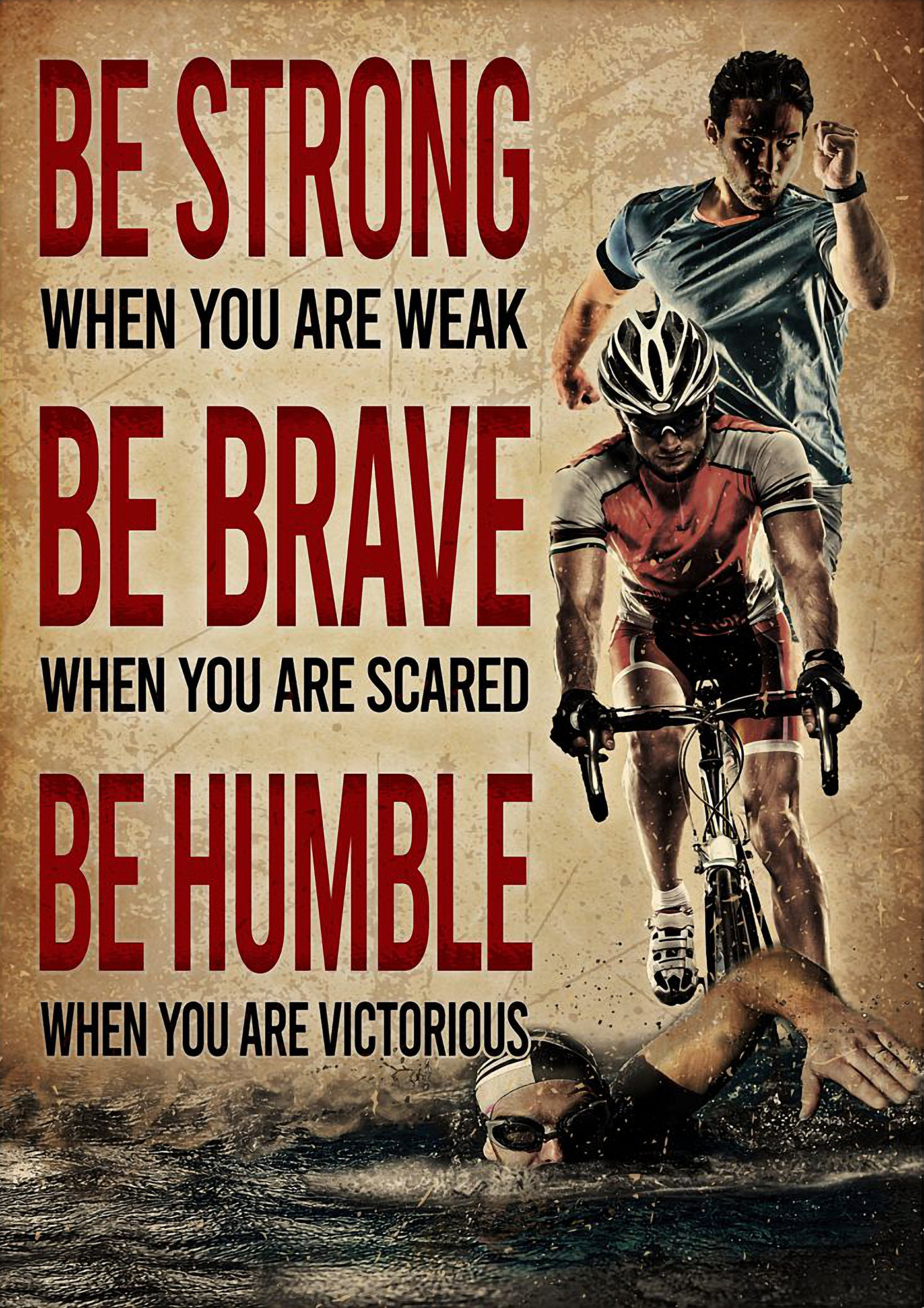 Triathlon be strong when you are weak poster