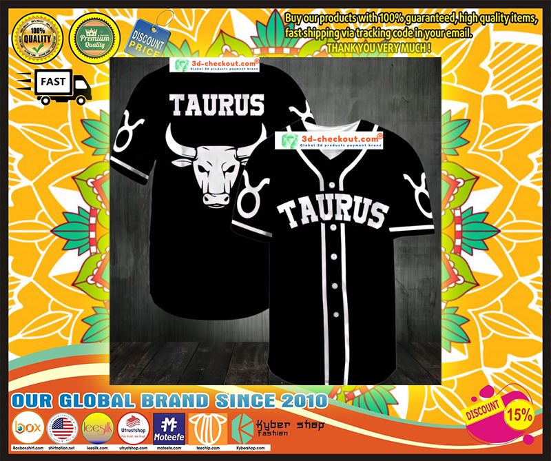 Zodiac Taurus Baseball Jersey 1
