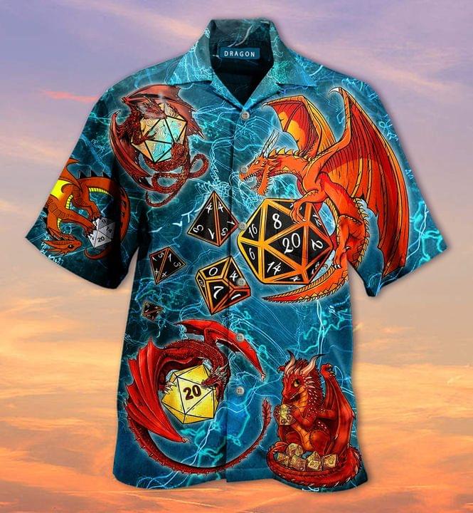 Dungeons & Dragons Dice Hawaiian Shirt