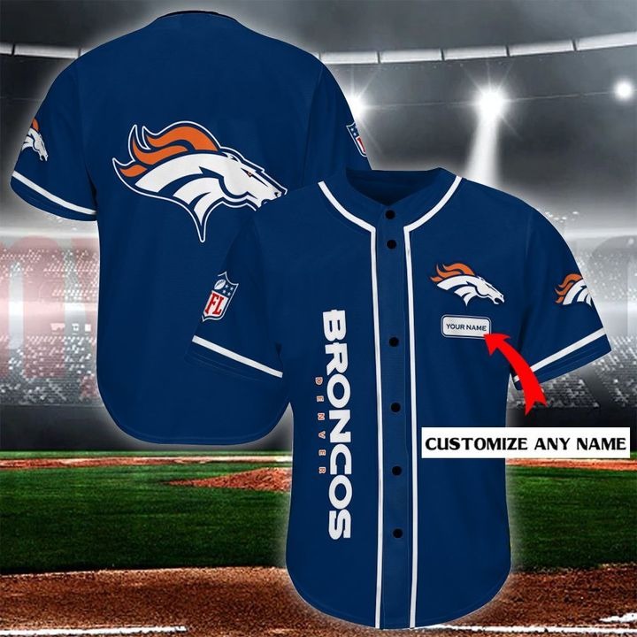 Denver Broncos Personalized Custom Name Baseball Jersey Shirt