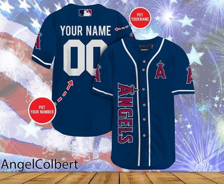 Los Angeles Angels Personalized Name And Number Baseball Jersey Shirt