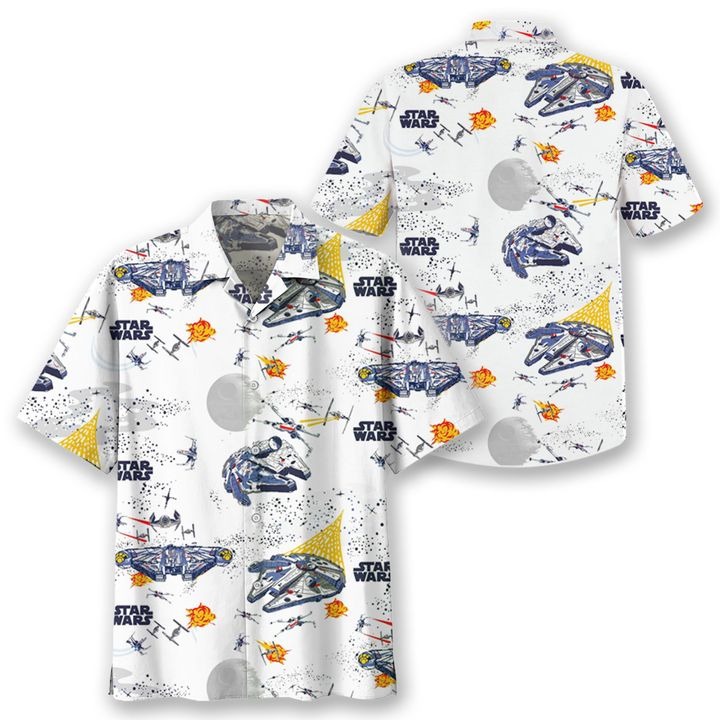 Star Wars Spaceships Short Sleeve Hawaiian Shirt
