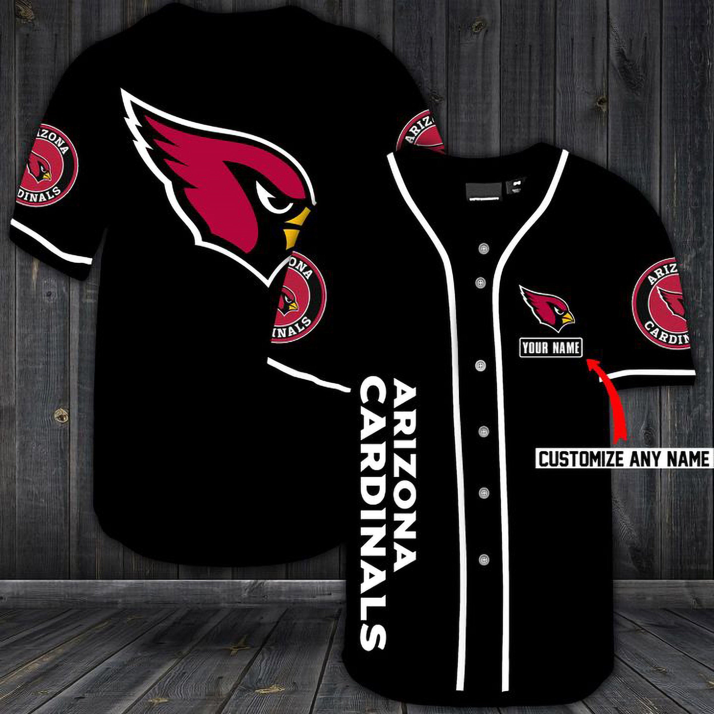 Arizona Cardinals Personalized Custom Name Baseball Jersey