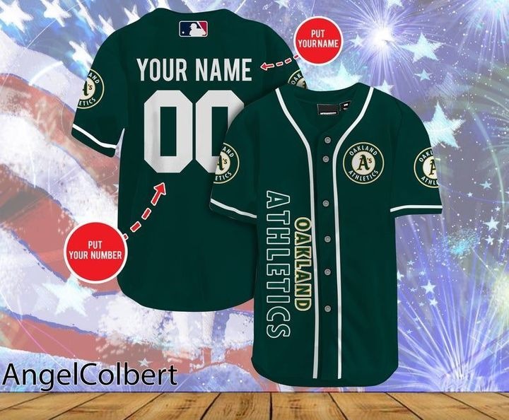 Oakland Athletics Personalized Name And Number Baseball Jersey Shirt
