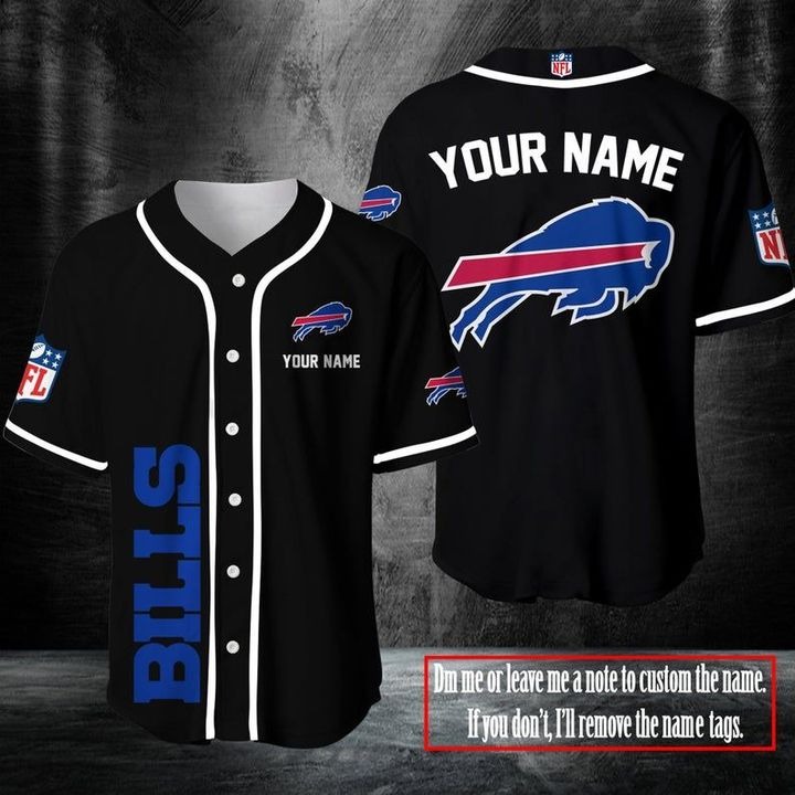 Buffalo Bills Personalized Custom Name Baseball Jersey Shirt