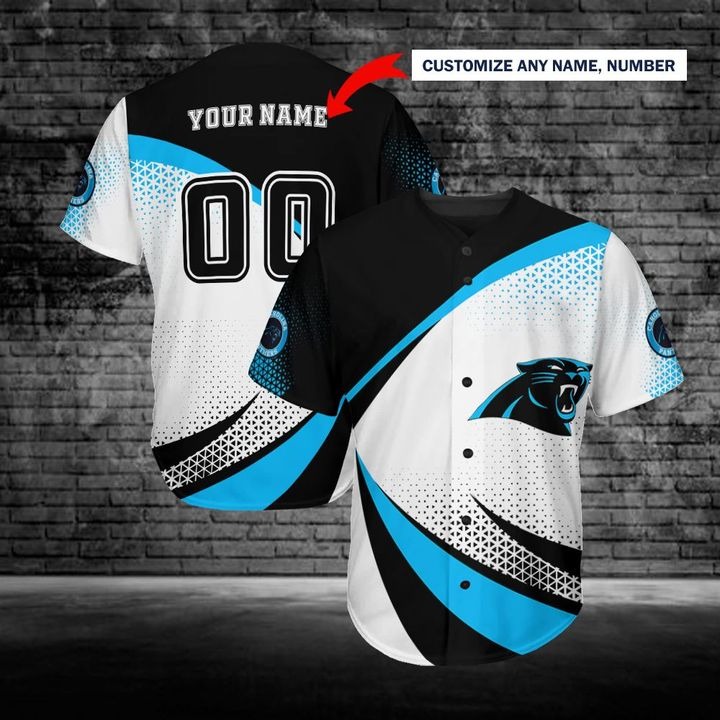 Carolina Panthers Personalized Custom Name Baseball Jersey Shirt