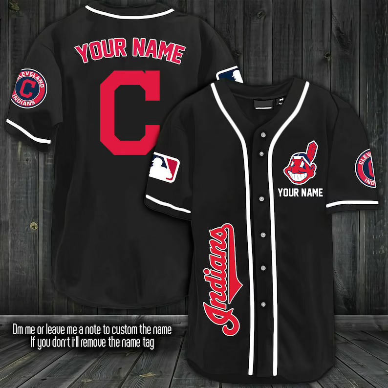 Cleveland Indians Personalized Baseball Jersey Shirt