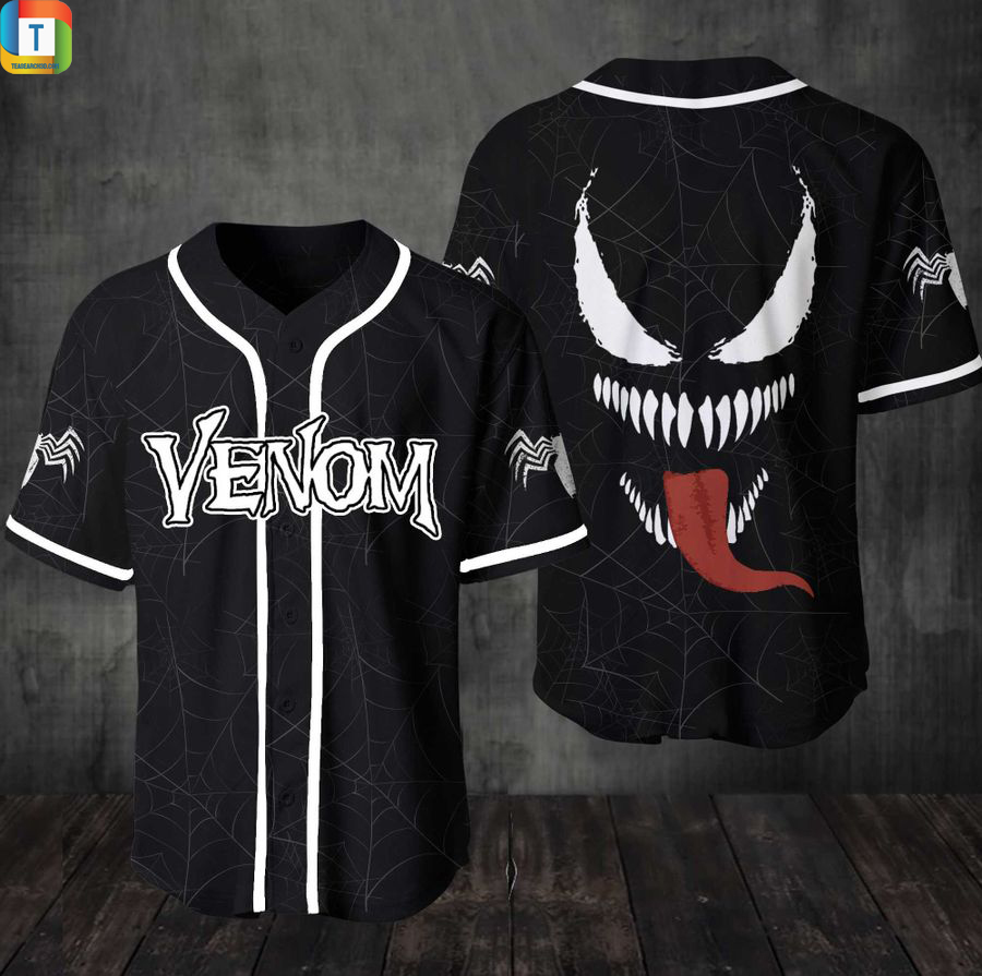 Venom Marvel baseball jersey shirt