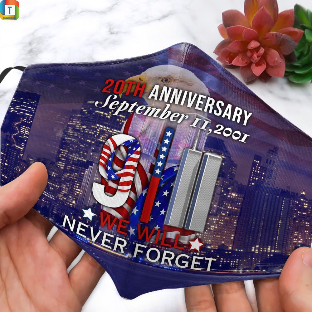 9/11 Memorial 20th Anniversary September Face Mask