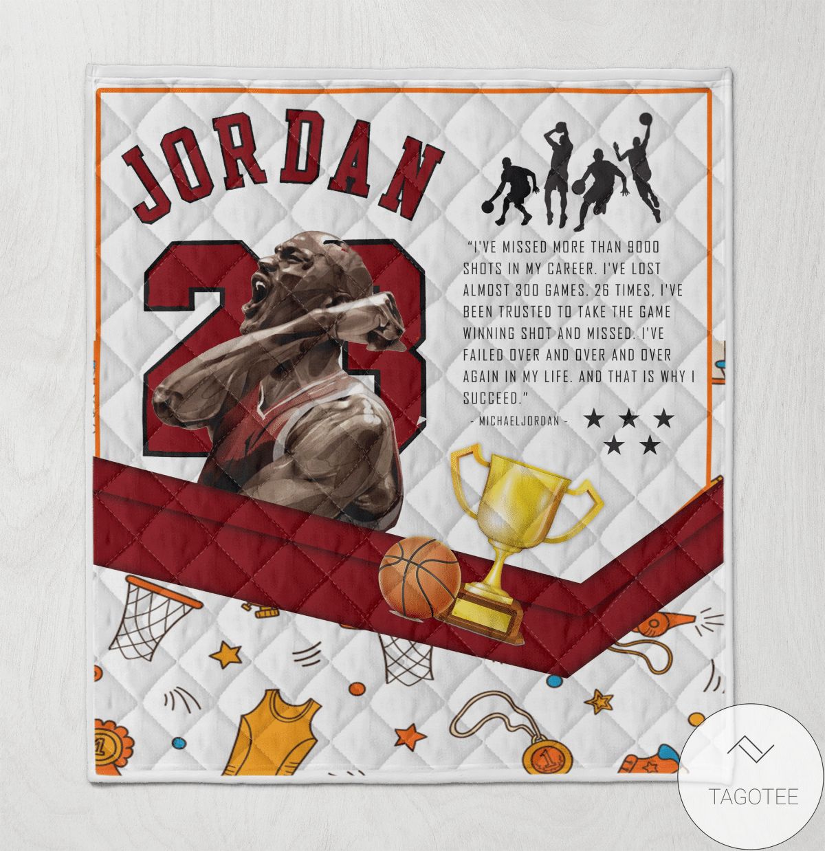 Jordan 23 Blanket Quilt