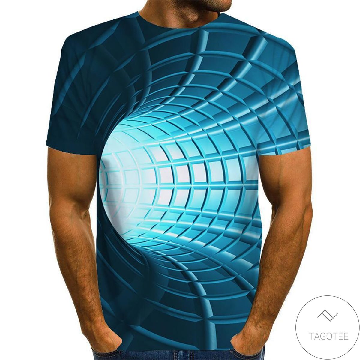 Tunnel Thru The Air 3d Graphic Printed Short Sleeve Shirt