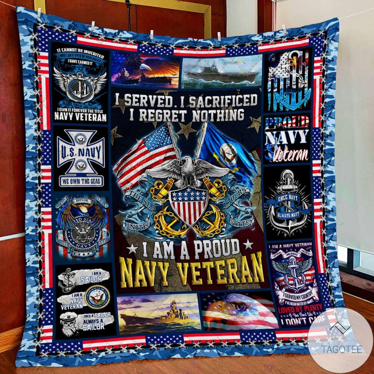 U.S. Navy I Am A Proud Navy Veteran Quilt