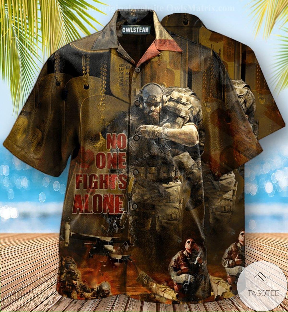 Veteran No One Fights Alone Hawaiian Shirt