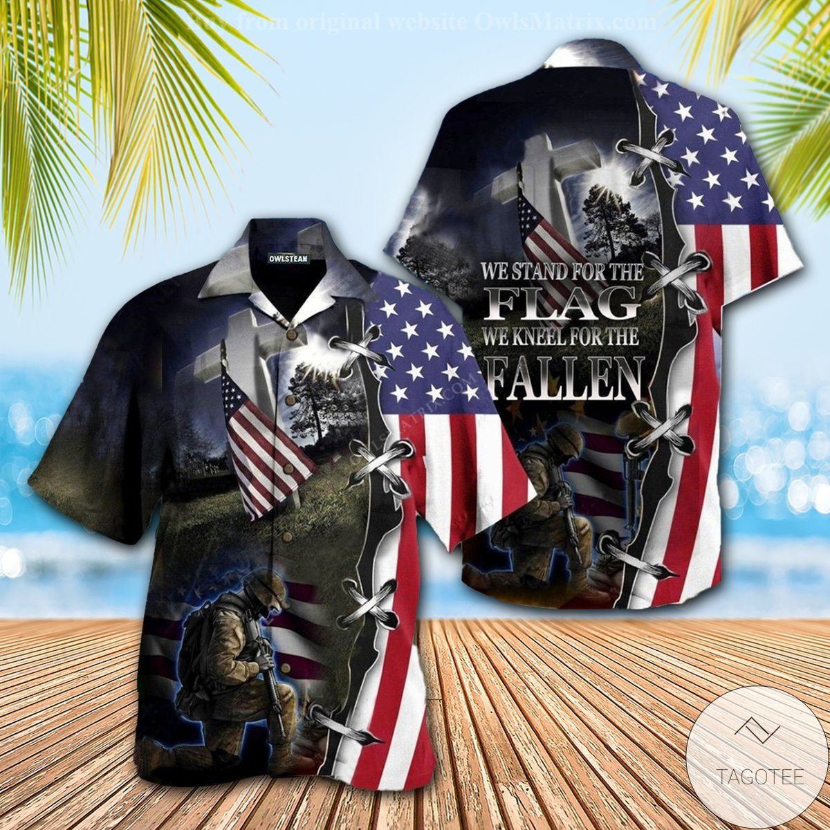 Veteran We Stand For The Flag And Kneel For The Fallen Hawaiian Shirt