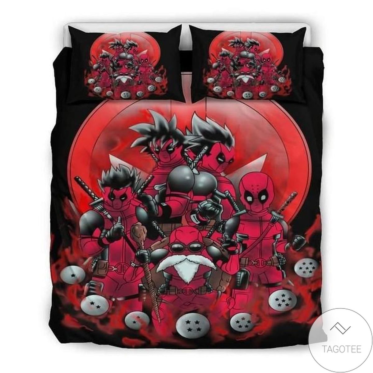 Deadpool Dragon Ball Funny Bedding Set
