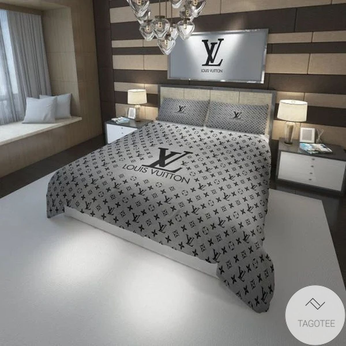 Louis Vuitton Brand Printed Bedding Set