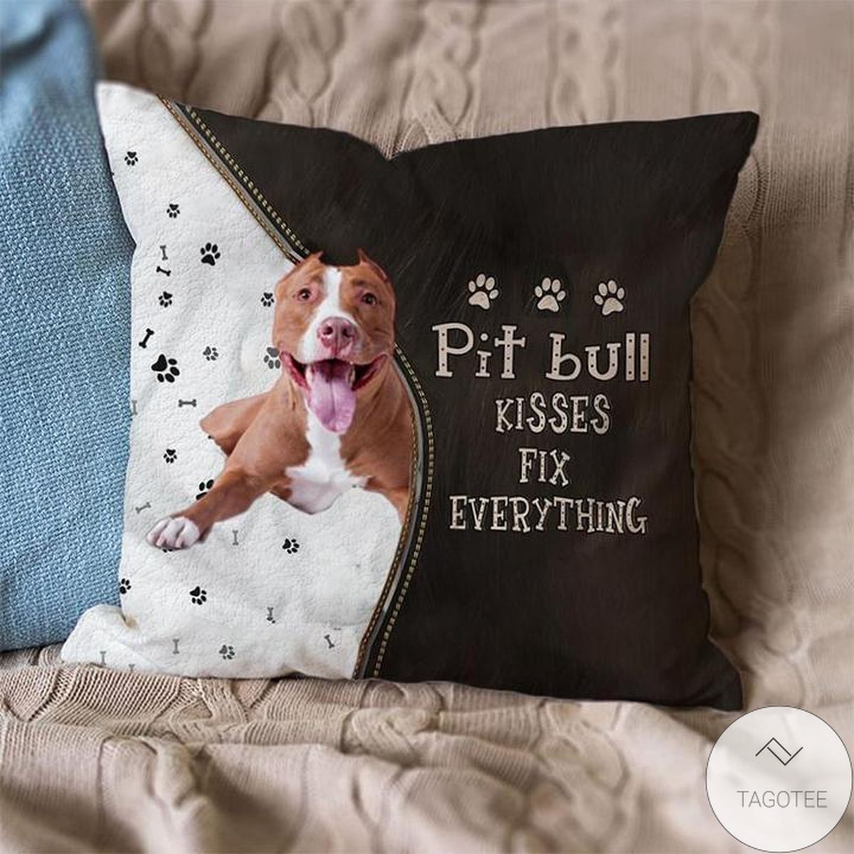 Pit Bull Kisses Fix Everything Pillowcase
