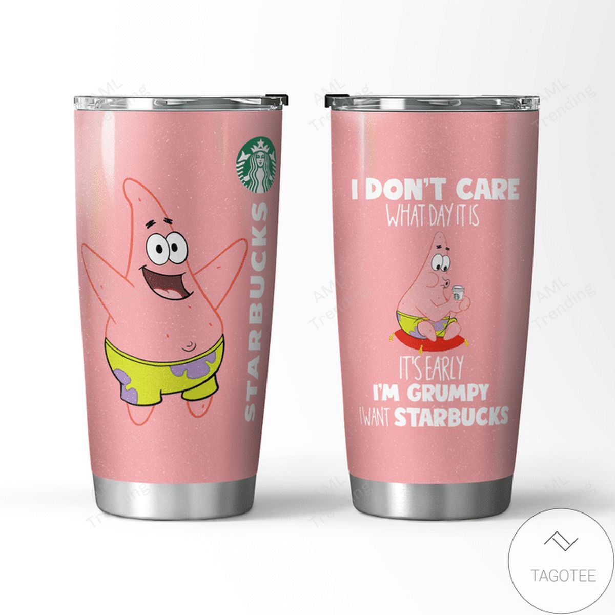 Starbucks I Don't Care What Day It Is Patrick Star Tumbler
