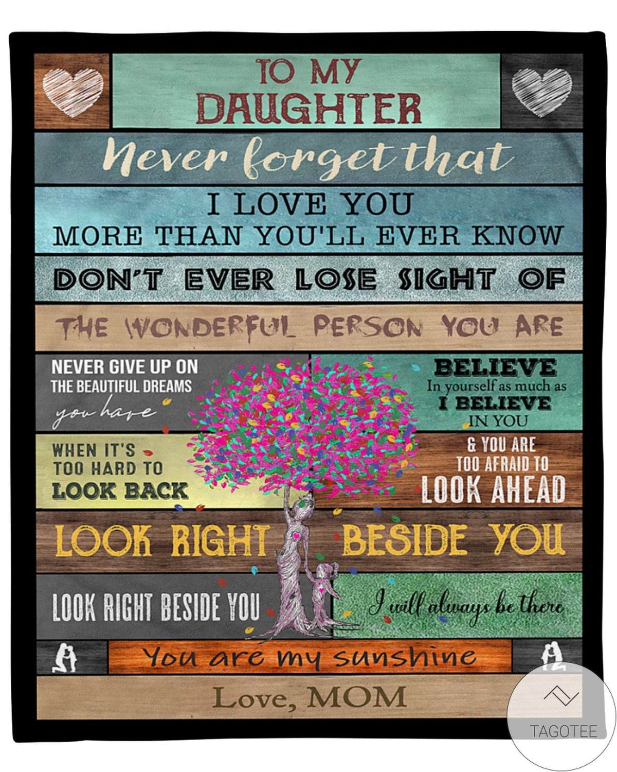 To My Daughter You Are My Sunshine Love Mom Blanket