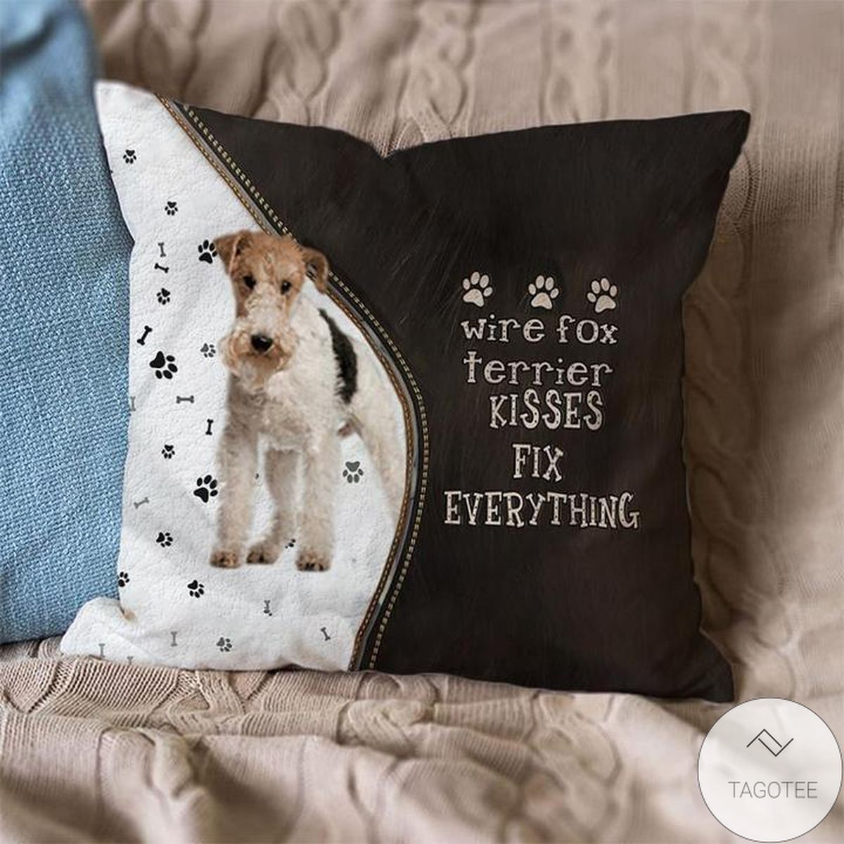 Wire Fox Terrier Kisses Fix Everything Pillowcase