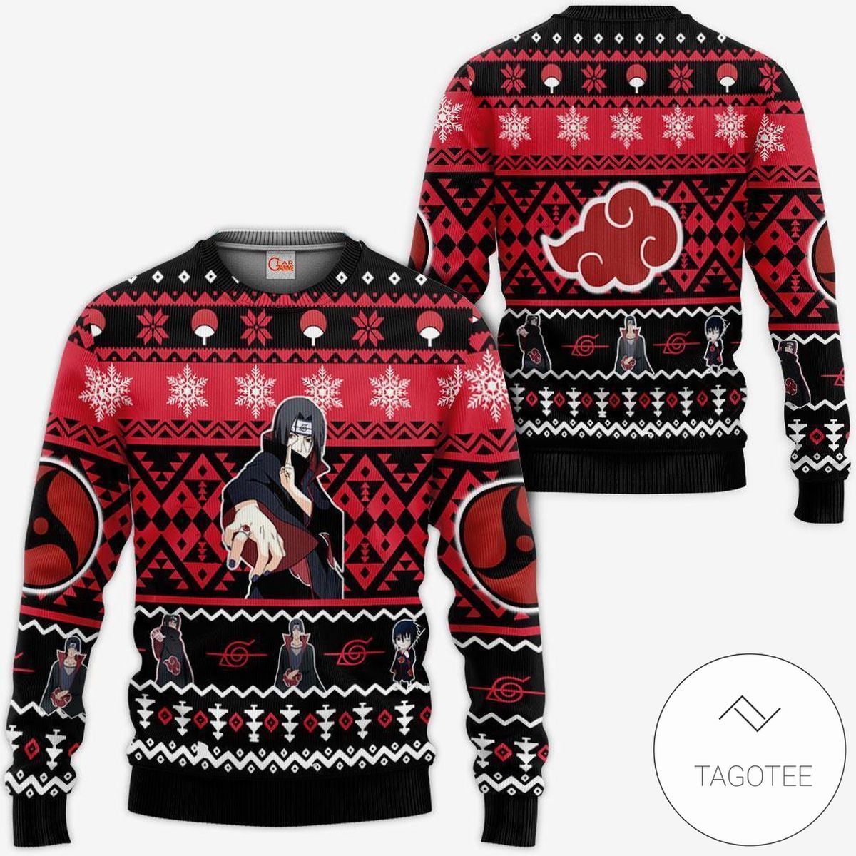 Akt Itachi Knitted Ugly Christmas Sweater Custom Xmas