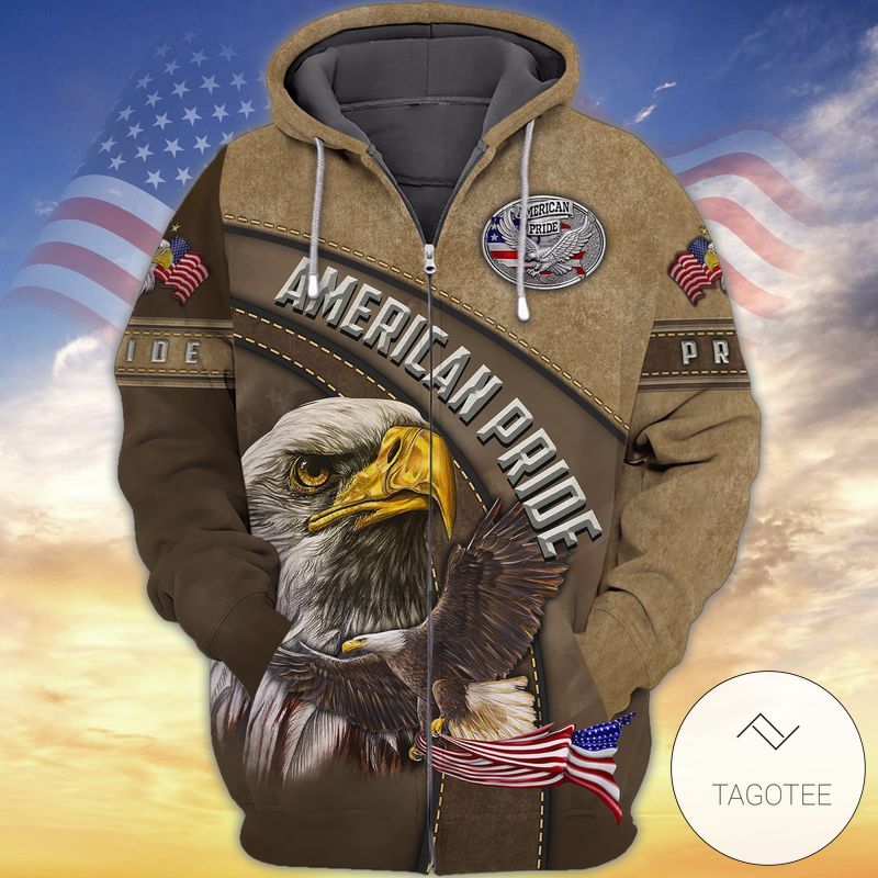 New Eagle American Pride Zip Hoodie • Vietnamreflections shop