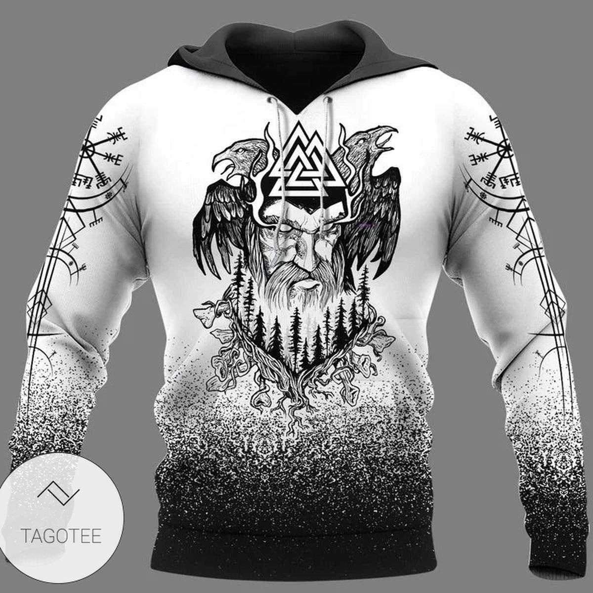 Top Rated Odin Raven Valknut – Hammer Viking 3D Pullover Hoodie
