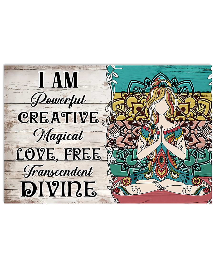 Absolutely Love Yoga Yogi I Am Divine Poster