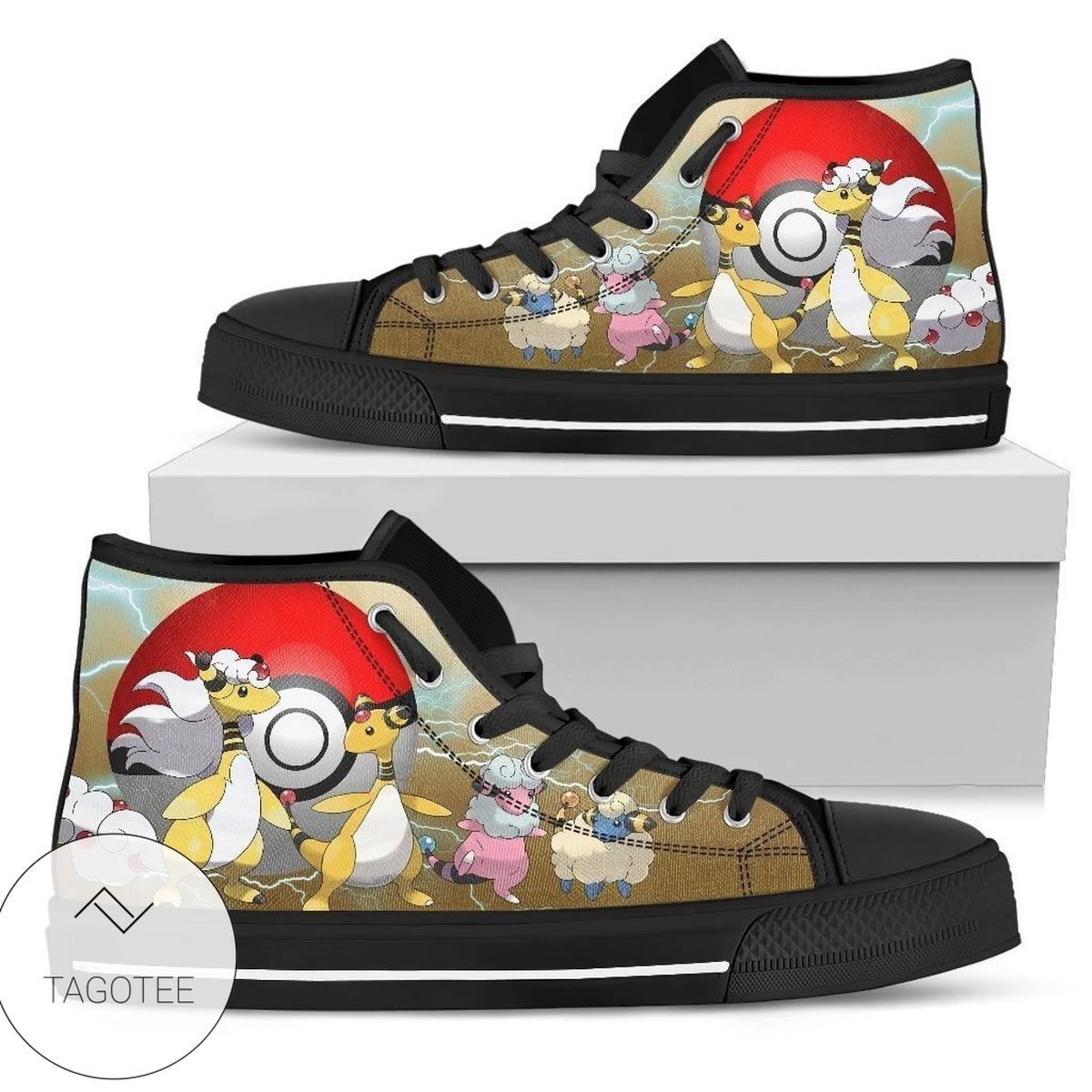 Ampharos Sneakers Pokemon High Top Shoes For Fan High Top Shoes For Fan High Top Shoes