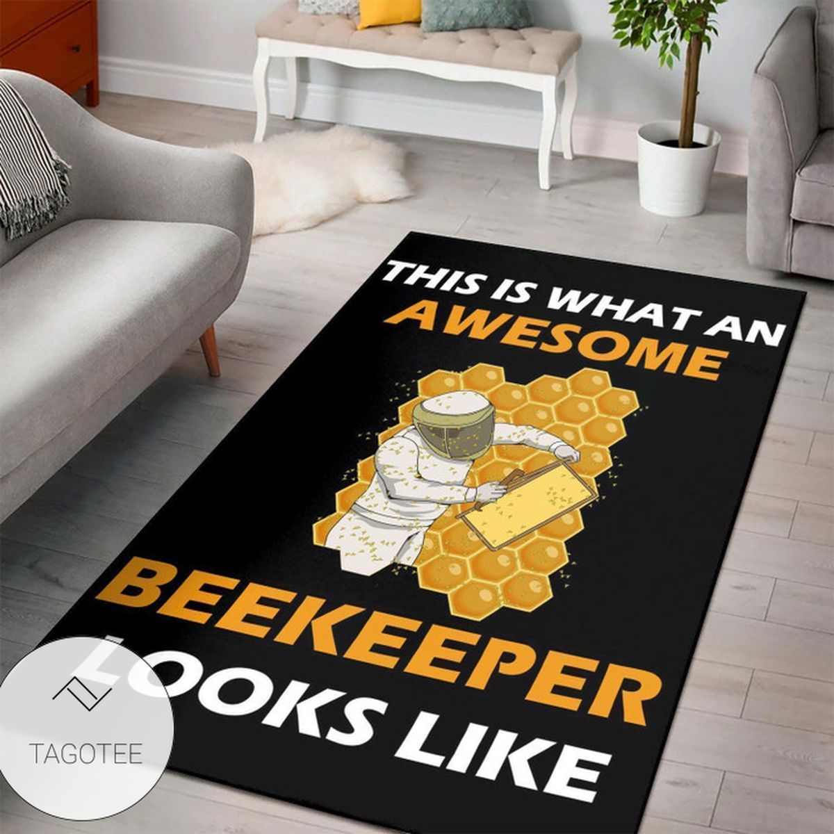 Awesome Beekeeper  Living Room Area Rug  Room Rugs Floor Decor Home Decor