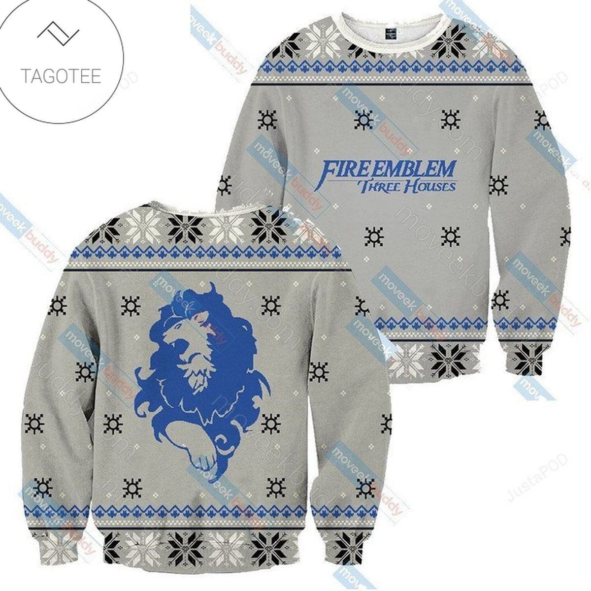 Fire Emblem Three Houses The Blue Lions Christmas Ugly Sweater